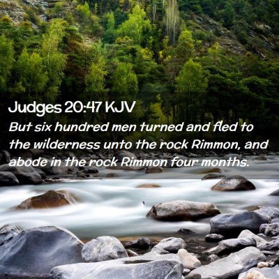 Judges 20:47 KJV Free Bible Images