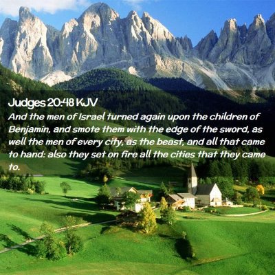 Judges 20:48 KJV Free Bible Images