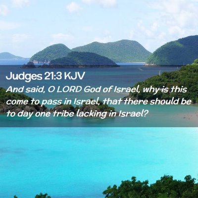 Judges 21:3 KJV Free Bible Images