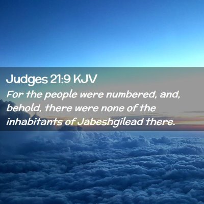 Judges 21:9 KJV Free Bible Images