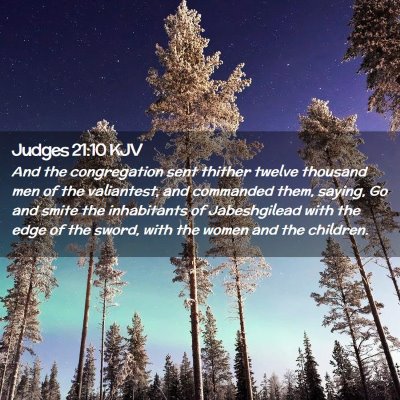 Judges 21:10 KJV Free Bible Images