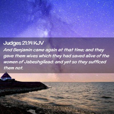 Judges 21:14 KJV Free Bible Images