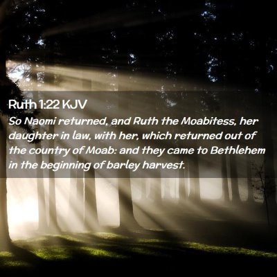 Ruth 1:22 KJV Free Bible Images