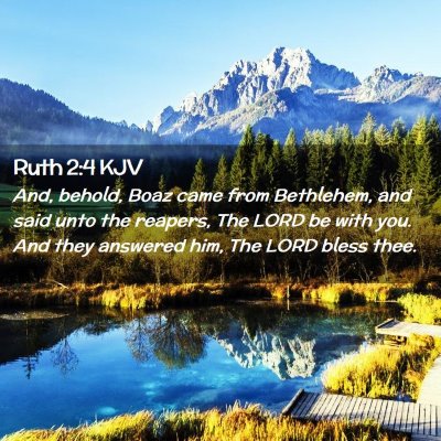 Ruth 2:4 KJV Free Bible Images