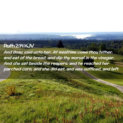 Ruth 2:14 KJV Free Bible Images