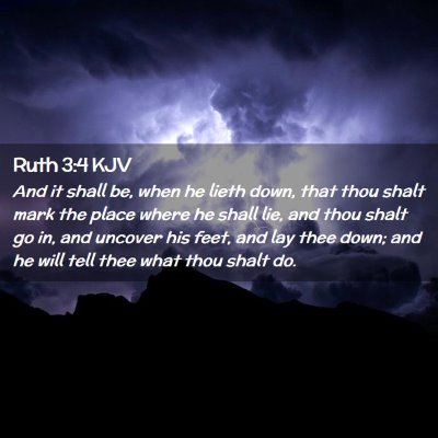 Ruth 3:4 KJV Free Bible Images