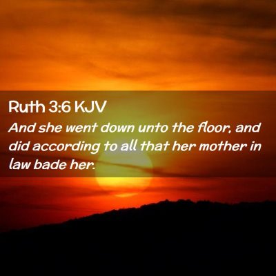 Ruth 3:6 KJV Free Bible Images