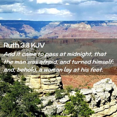 Ruth 3:8 KJV Free Bible Images