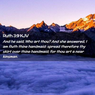 Ruth 3:9 KJV Free Bible Images