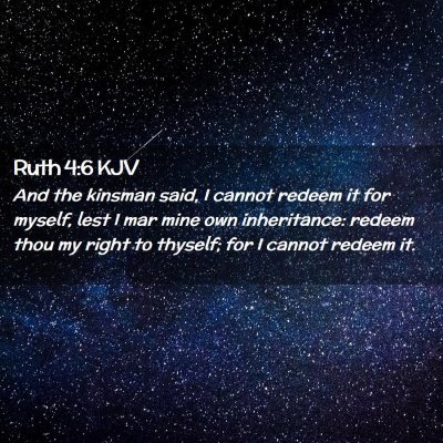 Ruth 4:6 KJV Free Bible Images