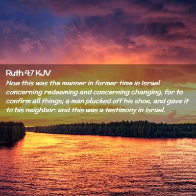 Ruth 4:7 KJV Free Bible Images