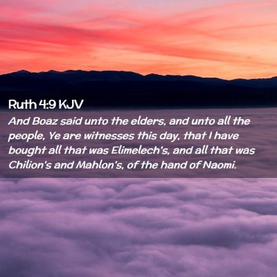 Ruth 4:9 KJV Free Bible Images