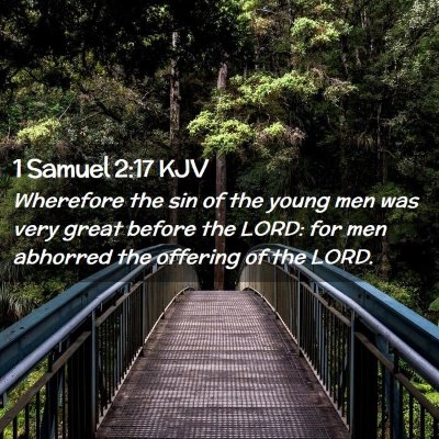 1 Samuel 2:17 KJV Free Bible Images