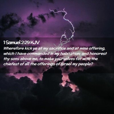 1 Samuel 2:29 KJV Free Bible Images