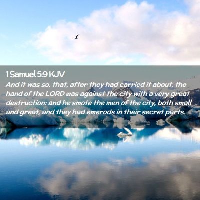 1 Samuel 5:9 KJV Free Bible Images