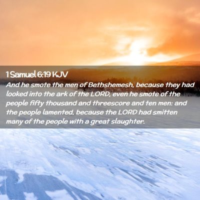 1 Samuel 6:19 KJV Free Bible Images