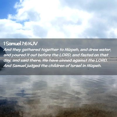 1 Samuel 7:6 KJV Free Bible Images