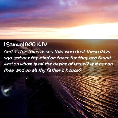 1 Samuel 9:20 KJV Free Bible Images