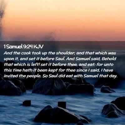 1 Samuel 9:24 KJV Free Bible Images