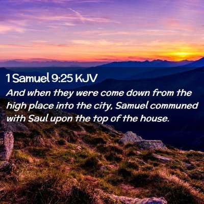 1 Samuel 9:25 KJV Free Bible Images