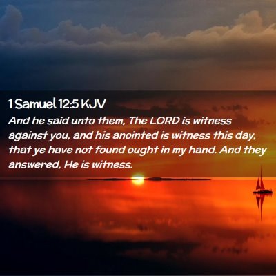 1 Samuel 12:5 KJV Free Bible Images