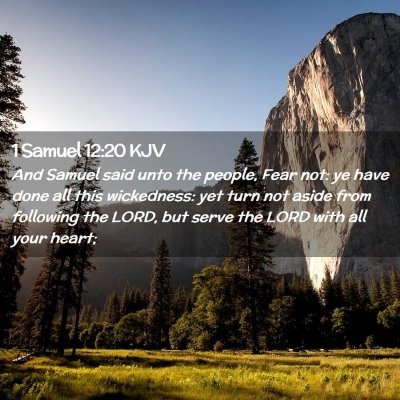 1 Samuel 12:20 KJV Free Bible Images