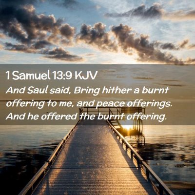 1 Samuel 13:9 KJV Free Bible Images