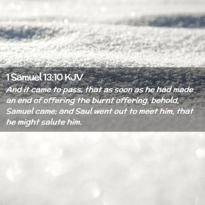 1 Samuel 13:10 KJV Free Bible Images