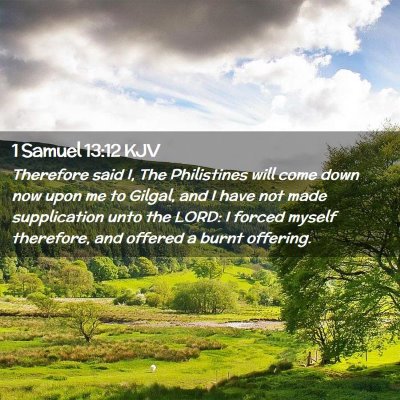 1 Samuel 13:12 KJV Free Bible Images