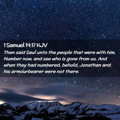 1 Samuel 14:17 KJV Free Bible Images