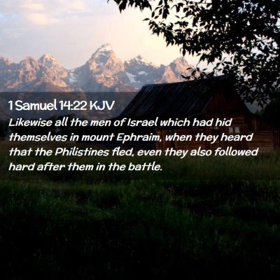 1 Samuel 14:22 KJV Free Bible Images