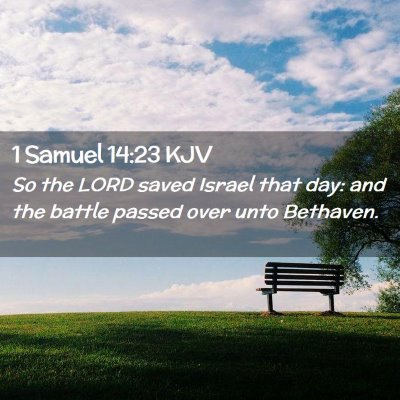 1 Samuel 14:23 KJV Free Bible Images