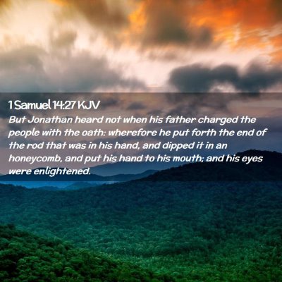 1 Samuel 14:27 KJV Free Bible Images