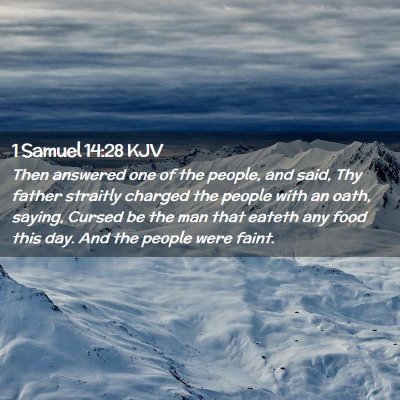 1 Samuel 14:28 KJV Free Bible Images