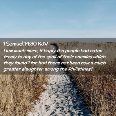 1 Samuel 14:30 KJV Free Bible Images