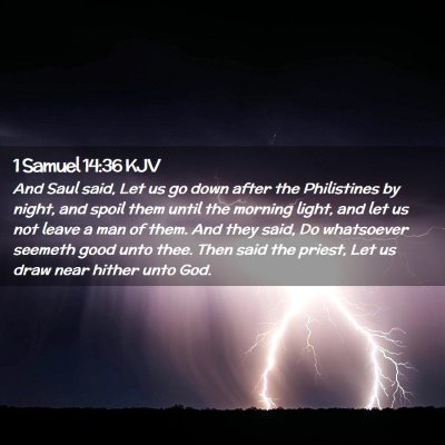 1 Samuel 14:36 KJV Free Bible Images