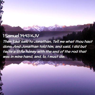 1 Samuel 14:43 KJV Free Bible Images