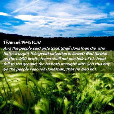 1 Samuel 14:45 KJV Free Bible Images