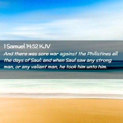 1 Samuel 14:52 KJV Free Bible Images