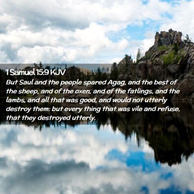 1 Samuel 15:9 KJV Free Bible Images