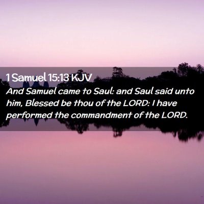 1 Samuel 15:13 KJV Free Bible Images