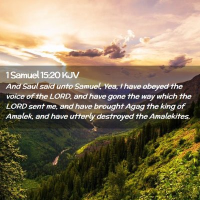 1 Samuel 15:20 KJV Free Bible Images