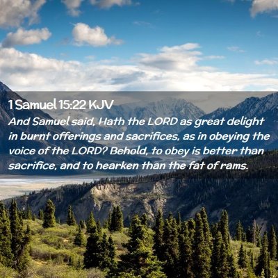 1 Samuel 15:22 KJV Free Bible Images