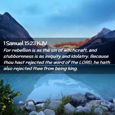 1 Samuel 15:23 KJV Free Bible Images