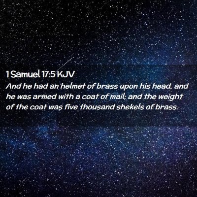 1 Samuel 17:5 KJV Free Bible Images