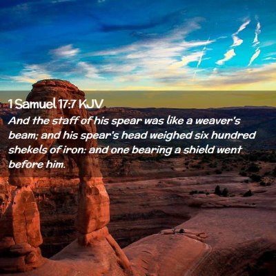 1 Samuel 17:7 KJV Free Bible Images