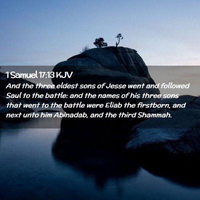 1 Samuel 17:13 KJV Free Bible Images