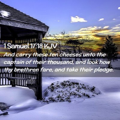 1 Samuel 17:18 KJV Free Bible Images