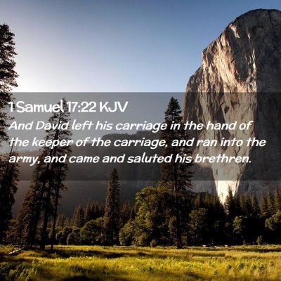 1 Samuel 17:22 KJV Free Bible Images