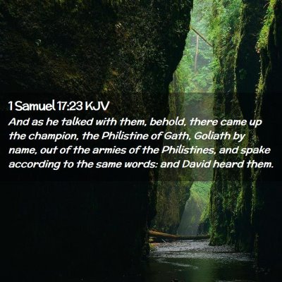 1 Samuel 17:23 KJV Free Bible Images